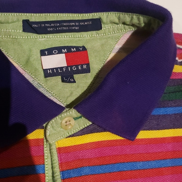 Vintage 90s big flag Tommy Polo - Picture 3 of 5